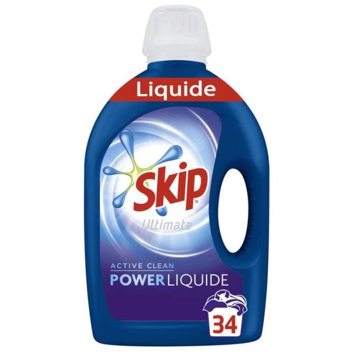 SKIP Lessive liquide Ultimate Active Clean 34 lavages 1,7 L