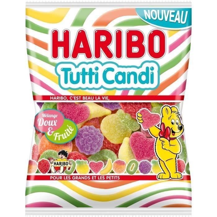 HARIBO Bonbons Tutti Candi, mélange doux et fruité - 250 g