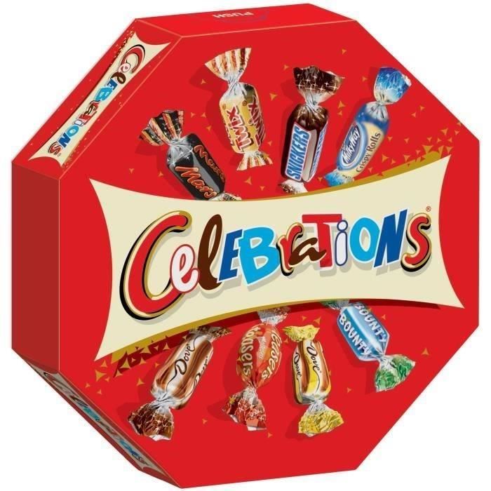 MARS Bonbons assortis Célébrations en boîte octogonale - 385 g