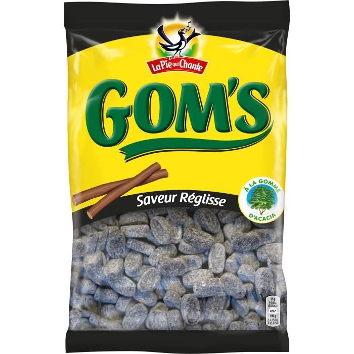 LA PIE QUI CHANTE Bonbons Gom's, force réglisse - 265 g