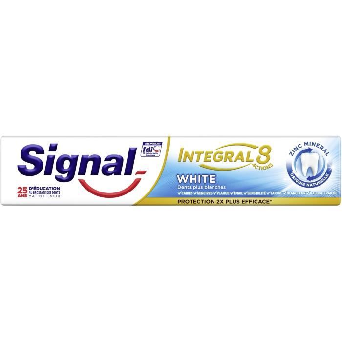 Signal Dentifrice Antibactérien Blancheur White 75ml