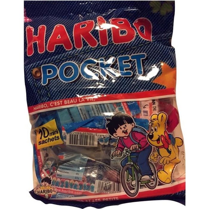 HARIBO Bonbons Pocket assortis en sachet - 380 g