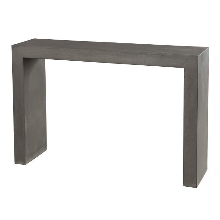 Console scandinave en béton gris foncé - L 119 cm
