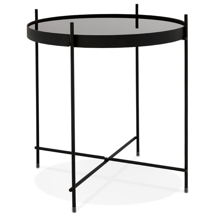 Table d'appoint pliable 'KOLOS' noire