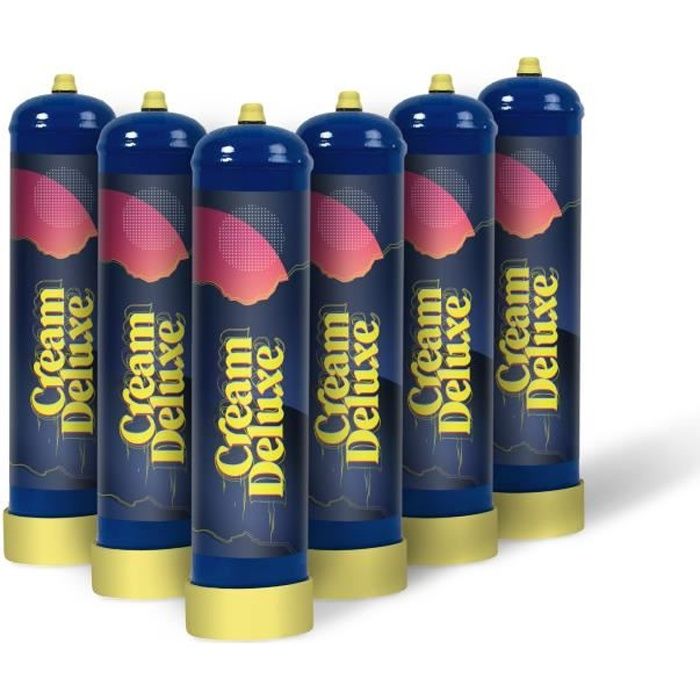 Cream Deluxe Lot de 6 Cartouche Crème Chantilly N2O 580 g