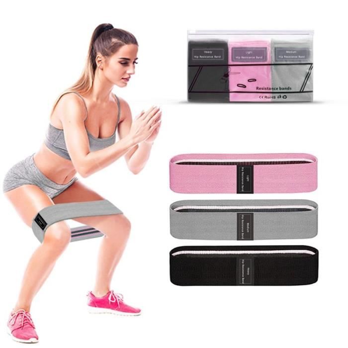 Bande de résistance 3 pièces de remise en forme bande élastique extenseur élastique bande de fitness exercice bande de fitness exerc