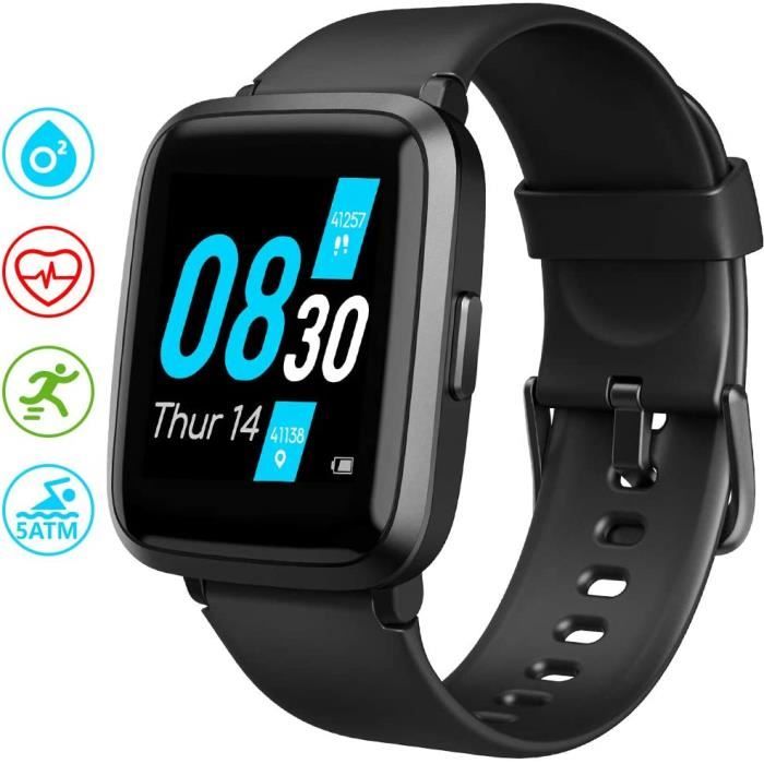 UMIDIGI Smart Watch UFit Fitness Tracker avec 5ATM étanche Toute la journée fréquence Cardiaque et Suivi d'activité, Smartwatch pour