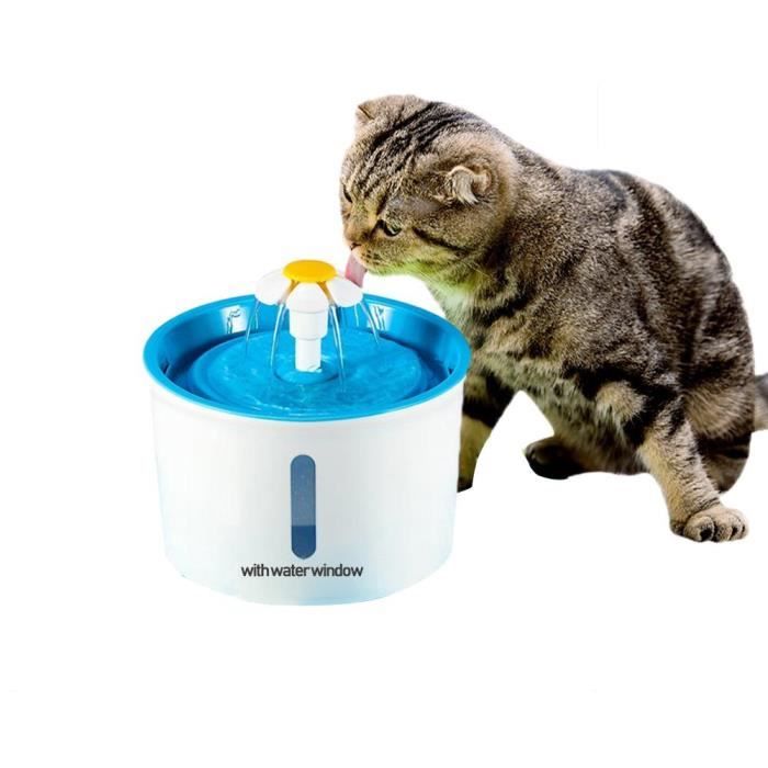 1.6L fontaine à eau pour chats et chiens bleu