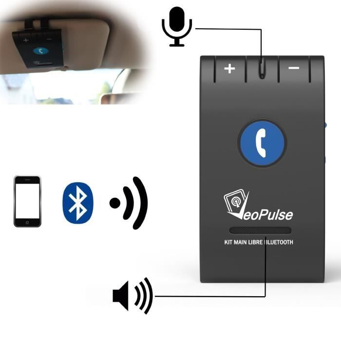 Kit main libre voiture Bluetooth pour pare soleil