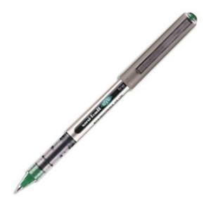 UNIBALL LOT DE 12 Stylos roller pointe métal fine encre liquide verte UNI MITSUBISHI UNI BALL EYE UB 157