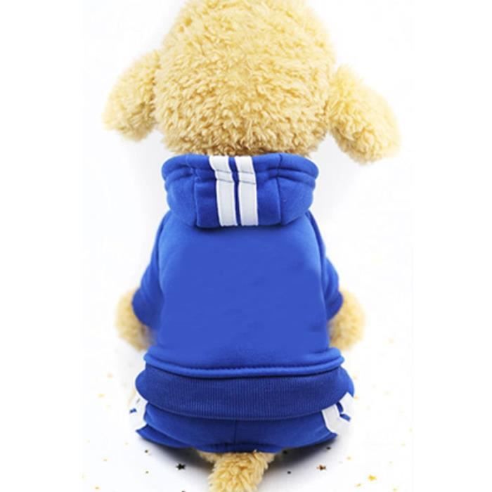 Manteau Blouson,Mode chiot chien combinaison salopette pour petits chiens Yorkshire Terrier Shih Tzu manteau - Type Dark Blue-XXL