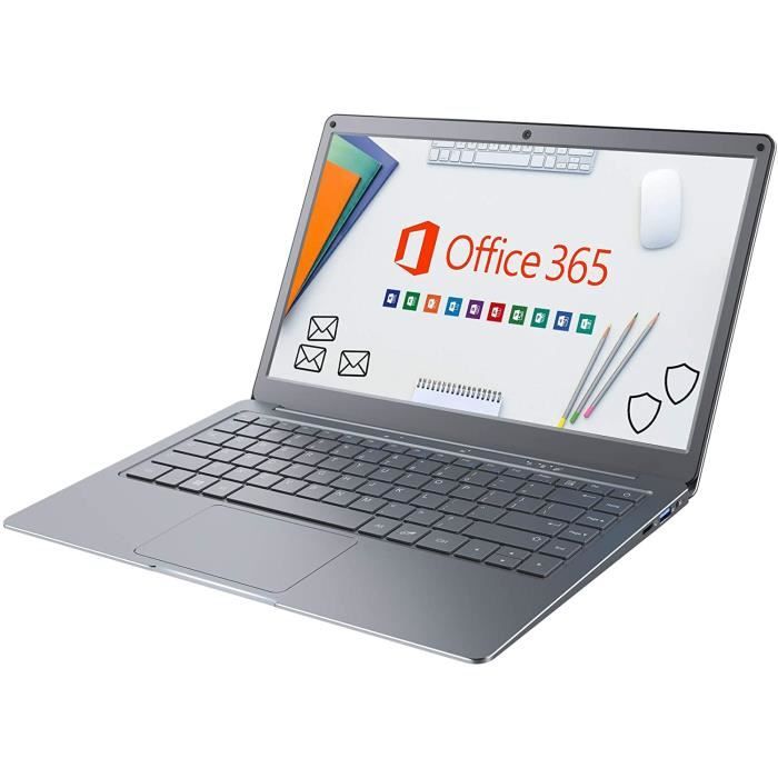 Jumper Ordinateur Portable Microsoft Office 365, PC Portable FHD 13,3 Pouces (4Go DDR3, 64Go eMMC, Mémoire Extensible SSD 1 to et 25