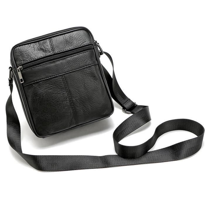 SACOCHE Hommes d 'affaires Messenger Bag Vintage Sac bandoulière grande capacité Sac à main BK #Wa4760