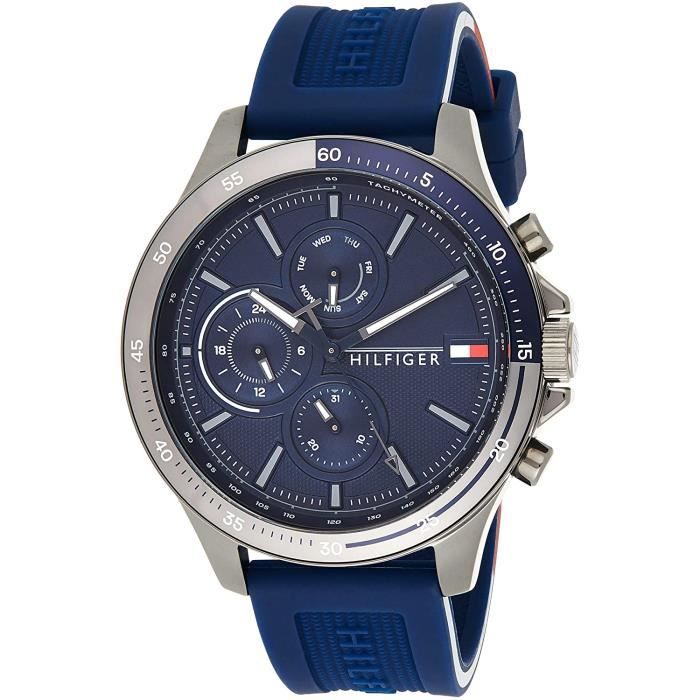 Mens Multi-Cadrans Quartz Montre avec Bracelet en Silicone 1791721 400