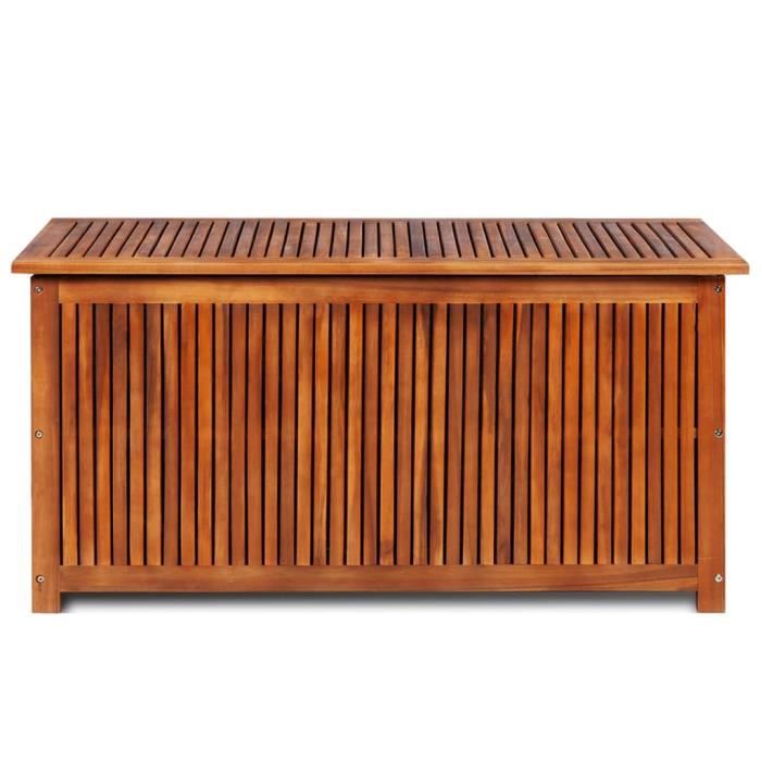PRO© Malle de rangement - Pouf Coffre Tabouret de Rangement Coffre de jardin Classique 117x50x58 cm Bois d'acacia solide 39037 :-)