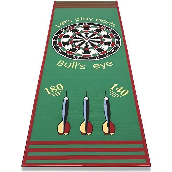 F&S Tapis de Jeu de très Bonne qualité - Jeu de Fléchettes - Bulls' Eye - Cible. 79 x 237 cm. Fabriqué en Europe.