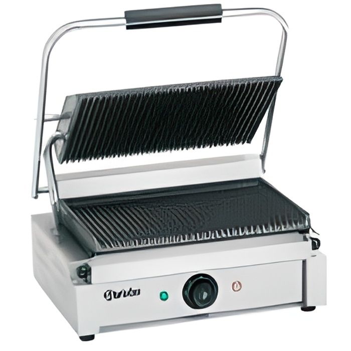 Grill Panini professionnel à plaques rainurées