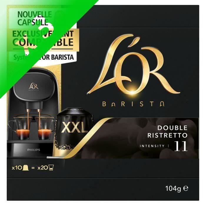 Lot de 3 - L'OR Barista Double Ristretto x10, en capsules aluminium exclusivement compatibles avec le système L'Or Barista