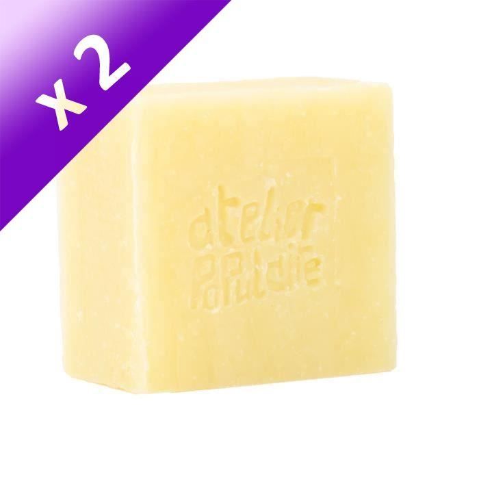 Le Pavé Nature : Savon saponifié à froid, certifié cosmos Organic, vegan, cruelty free - 90 g (Lot de 2)
