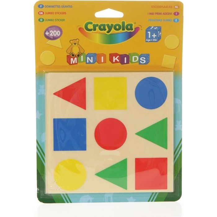 CRAYOLA Gommettes géantes mini kids