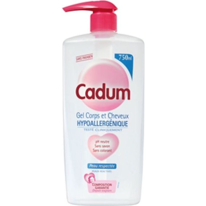 CADUM Gel corps et cheveux hypoallergénique - PH neutre - 750 ml