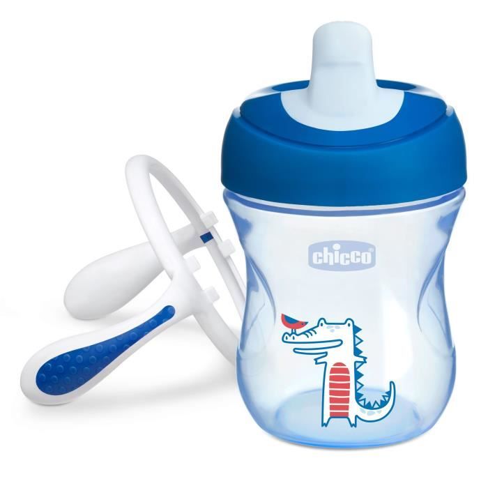 CHICCO-Tasse Training à bec - x1 - Bleu - 6m+