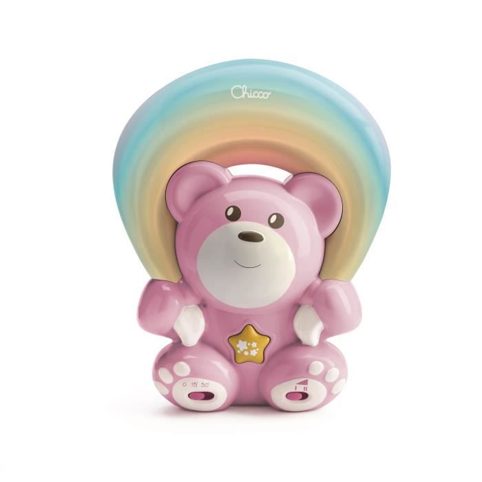 CHICCO Ourson Arc en ciel projecteur Rose