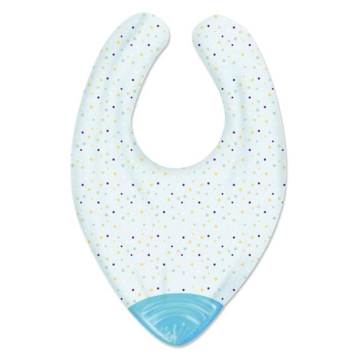 Chicco Gummy Bib Bavoir de Dentition +2m Bleu