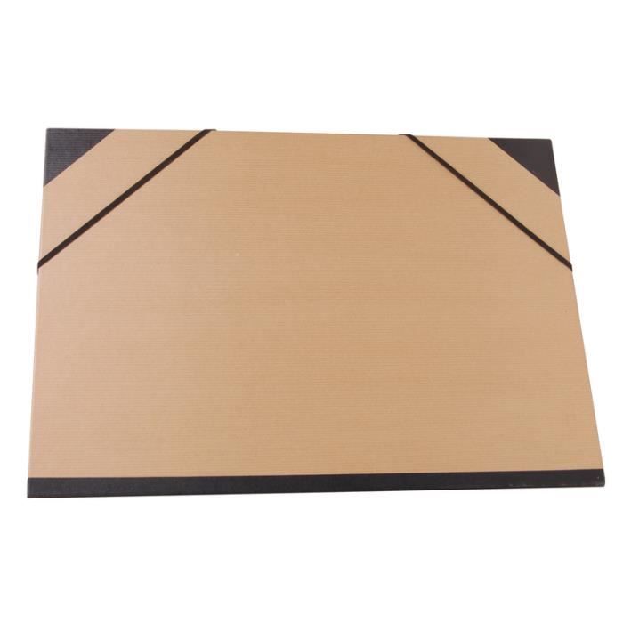 Carton à dessin kraft brun & élastique 32x45