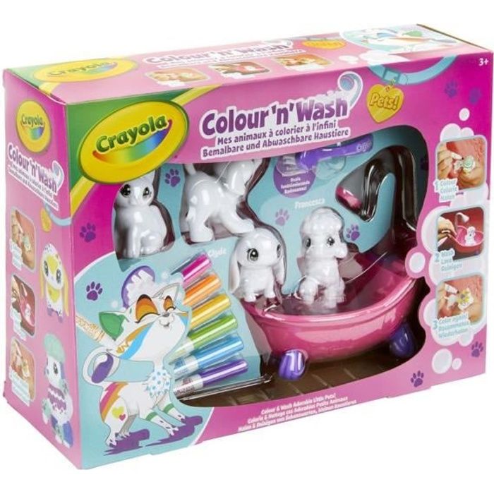 Color'N'Wash - Mes Animaux à Colorier - Coffret - Dessiner - Laver - Recommencer - Crayola
