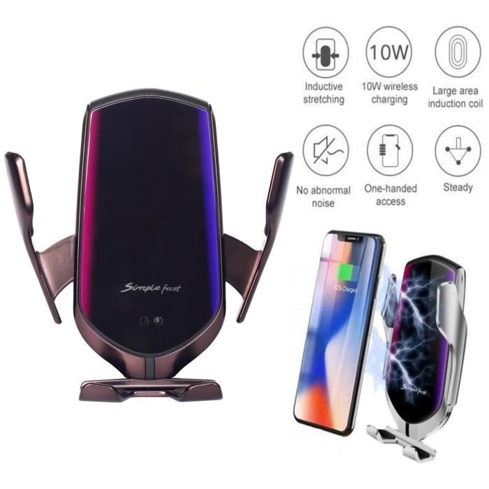 Rouillé - Chargeur sans fil de voiture rapide Qi Support Téléphone Voiture de charge intelligente induction infrarouge Rotatif 360°