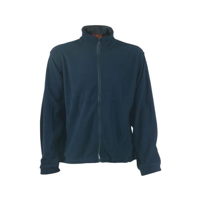 Pull polaire polyester 100 % 340 grs bleu - taille m
