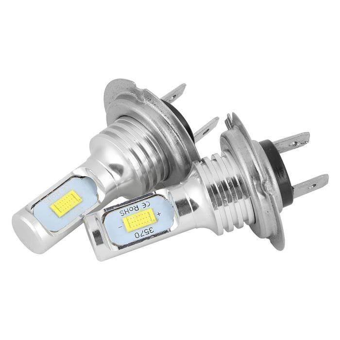 Fafeicy Ampoule LED antibrouillard 2Pcs 80W 6000K H7 LED Feux de Brouillard de Voiture Lampe Blanc Universel 12-24V