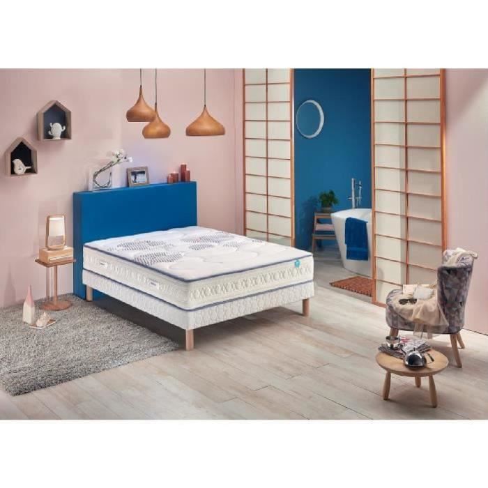 MERINOS Matelas 140 x 190 - 651 ressorts ensachés - Ferme - CHILLY WAVE