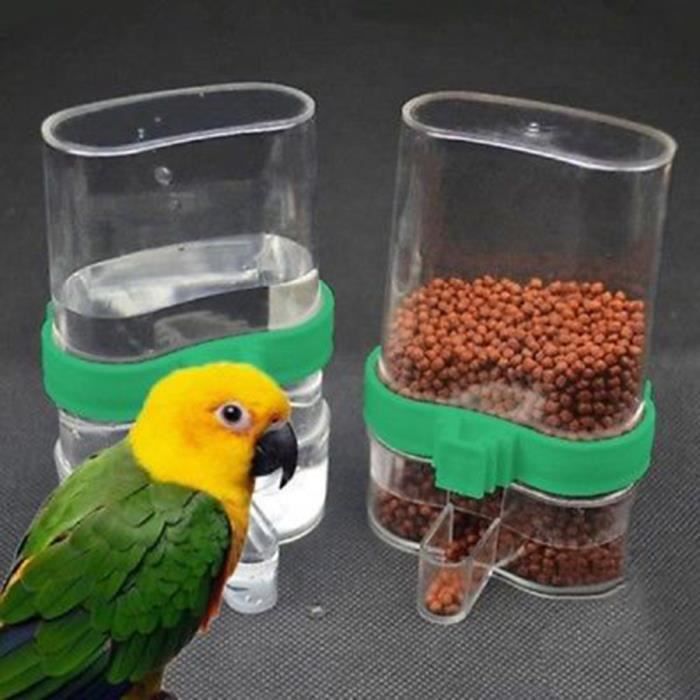OUTAD®Mangeoire pour eau pour oiseaux perroquet canari alimentation automatique distributeur de boisson dispositif 220ml