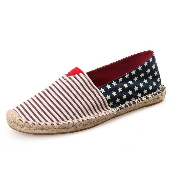 Espadrilles d'été Loafers Amoureux Confort Vêtements Masculin Rouge Hommes