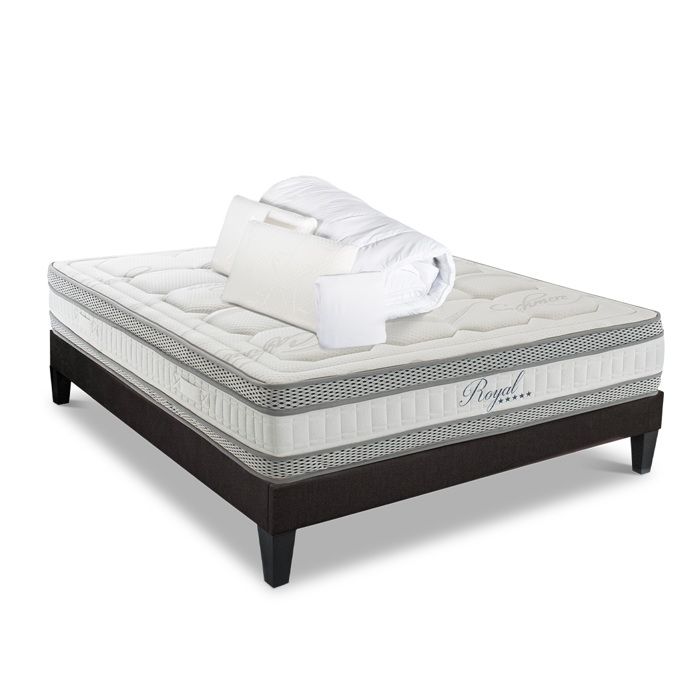 OLYMPE LITERIE - Ensemble Prêt à dormir Royal - 180x200 180x200 cm Blanc