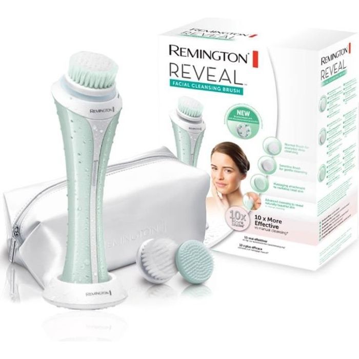 Remington FC1000 Brosse Visage Nettoyante Electrique Reveal, Etanche, Brosse Rotative, Vibrante