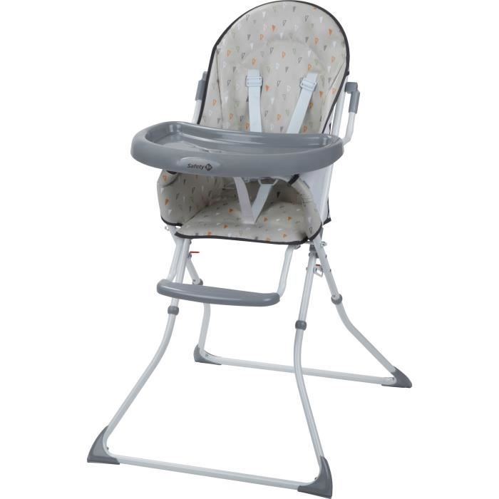 SAFETY 1ST Chaise Haute Kanji, De 6 mois à 3 ans, Pliage compacte, Porte-gobelet intégré, Warm Grey