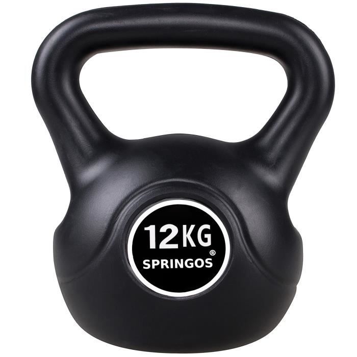 SPRINGOS® 12 kg Kettlebell haltère rond poids