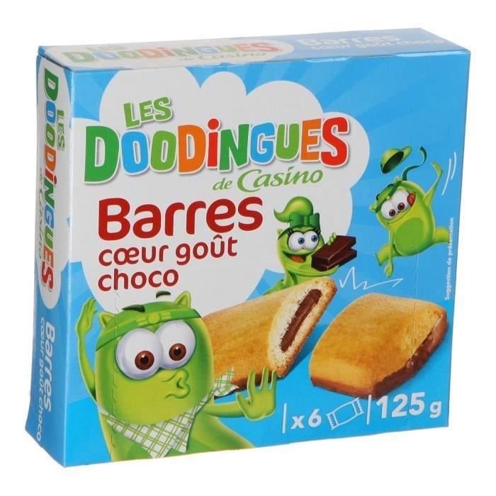 CASINO Barres Coeur Choco 125g