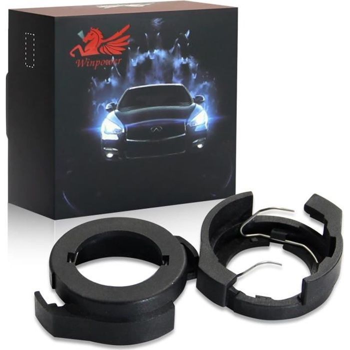 H7 LED Support Ampoule Winpower Lampes d'adaptateurs Phare Voiture Pour Peugeot CITROËN Renault VW Ford KUGA lot de 2pcs