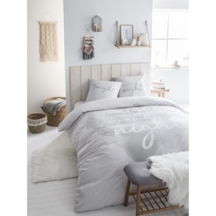TODAY Parure de couette STOCKHOLM NATT - 1 Housse de couette 220x240 cm + 2 Taies d'Oreillers 63x63 cm