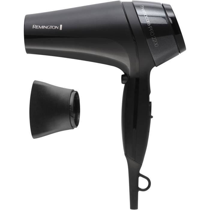 Remington D5710 Sèche-Cheveux Ionique Thermacare 2200W, Grille Céramique, Chaleur Homogène, 3 Températures, 2 Vitesses