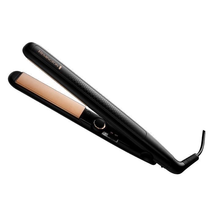Dessange Remington S6302DS Fer à Lisser, Lisseur Advanced Ceramic Soin Eclat Protect, Plaques Flottantes, Cheveux Lisses et Protégés
