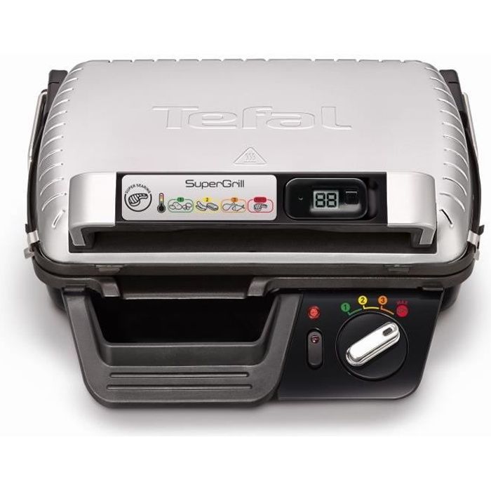 TEFAL GC451B12 Supergrill timer Grille viande - Gris