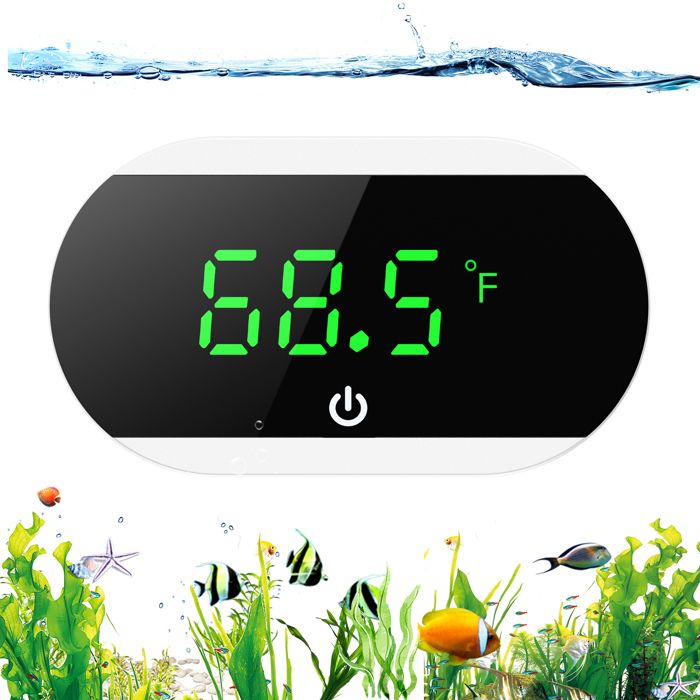 Comparer les prix de Thermomètre dAquarium Thermomètre Numérique de Haute Précision Celsius/Fahrenheit Thermomètre à Eau Sans Fil LED