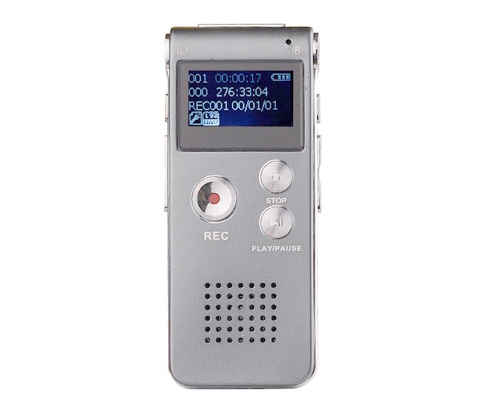 Enregistreur vocal numérique Enregistreur à commande vocale Enregistreur audio 8 Go Mini dictaphone à bande portable