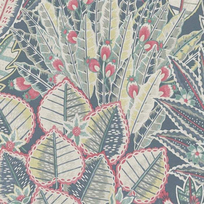 Papier Peint Intissé Tadessi – Fleurs Vertes, Lila, 10.05x0.53m, 5.33m², Lavable