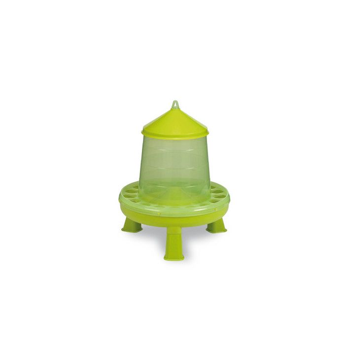 Meilleurs prix pour Mangeoire Poule En Plastique Eco 4kg Verte Avec Pieds - Gaun